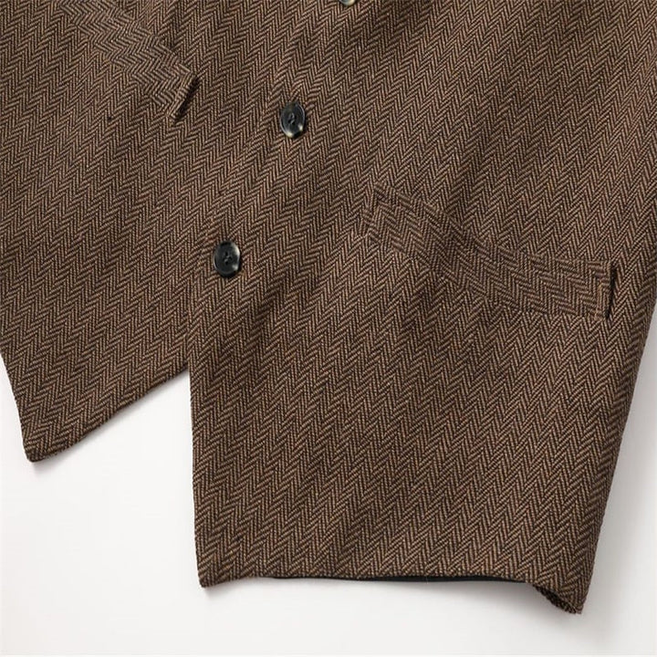 Gerard | Haringbone Tailored Waistcoat