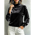 Clarice | Elegante Mock Neck Blouse