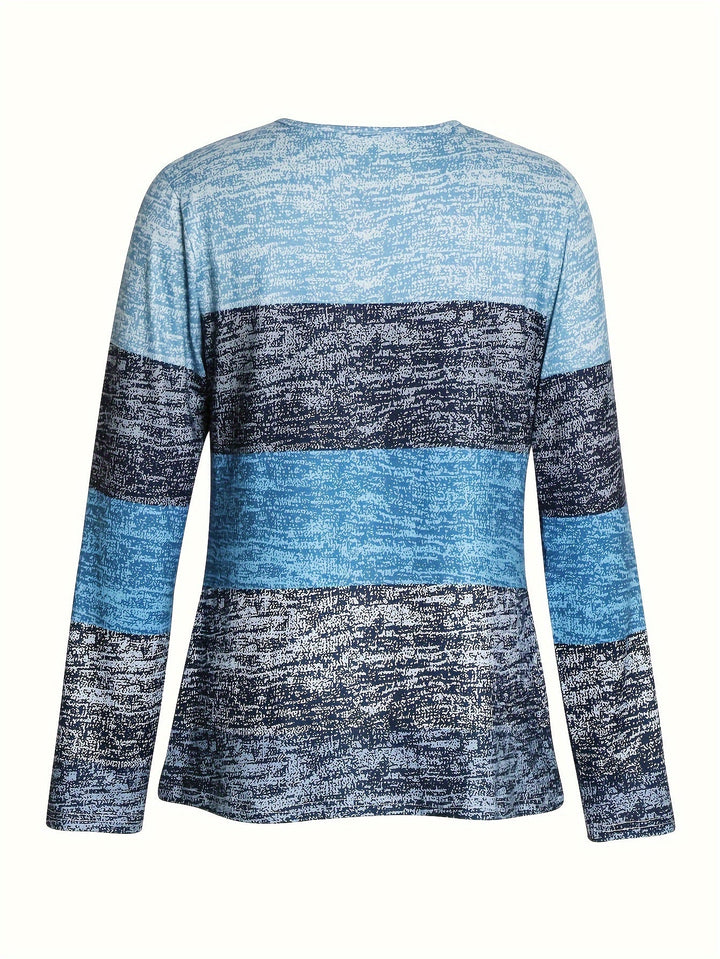 Ophelia | Kleurblok Kwart-Zip Top