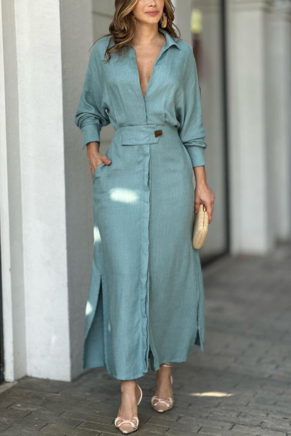 Yara | Enkellange Overhemdjurk