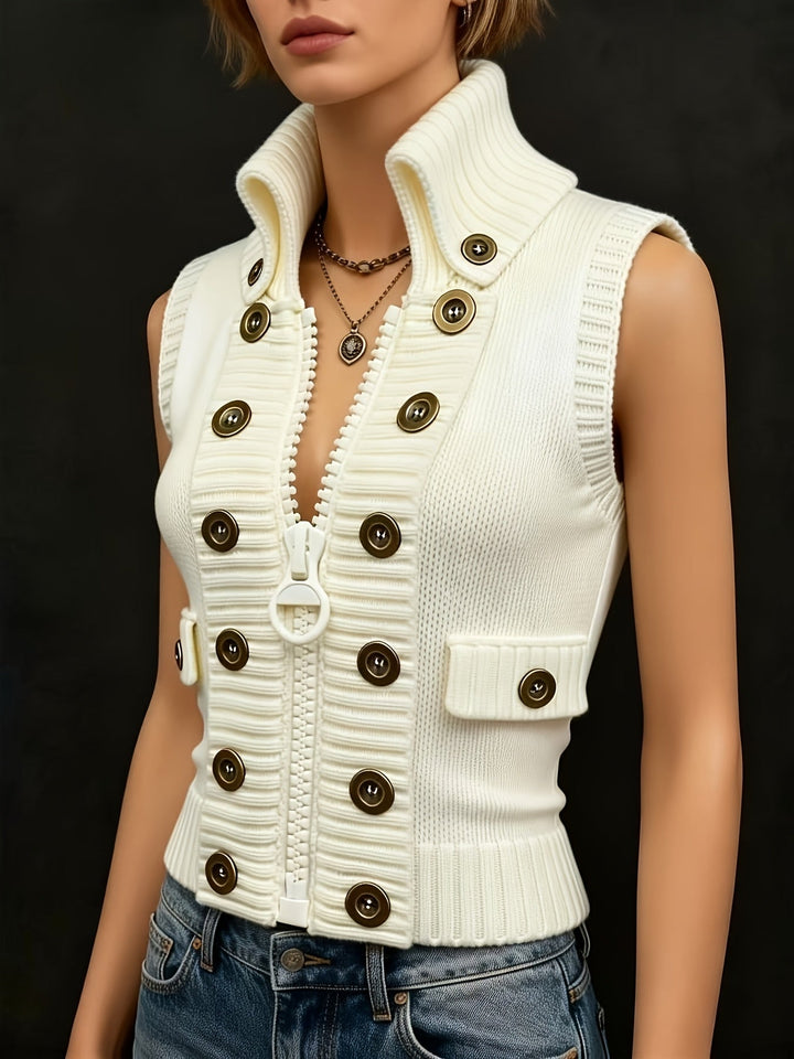 Tessa | Hoge-Kraag Zip Vest