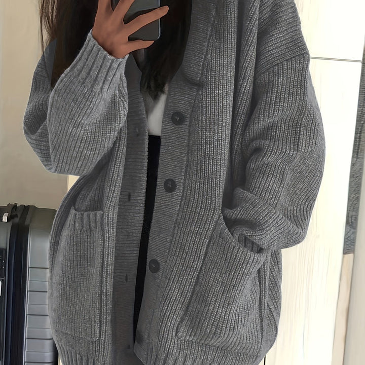 Maisie | Ontspannen Knop-Front Cardigan
