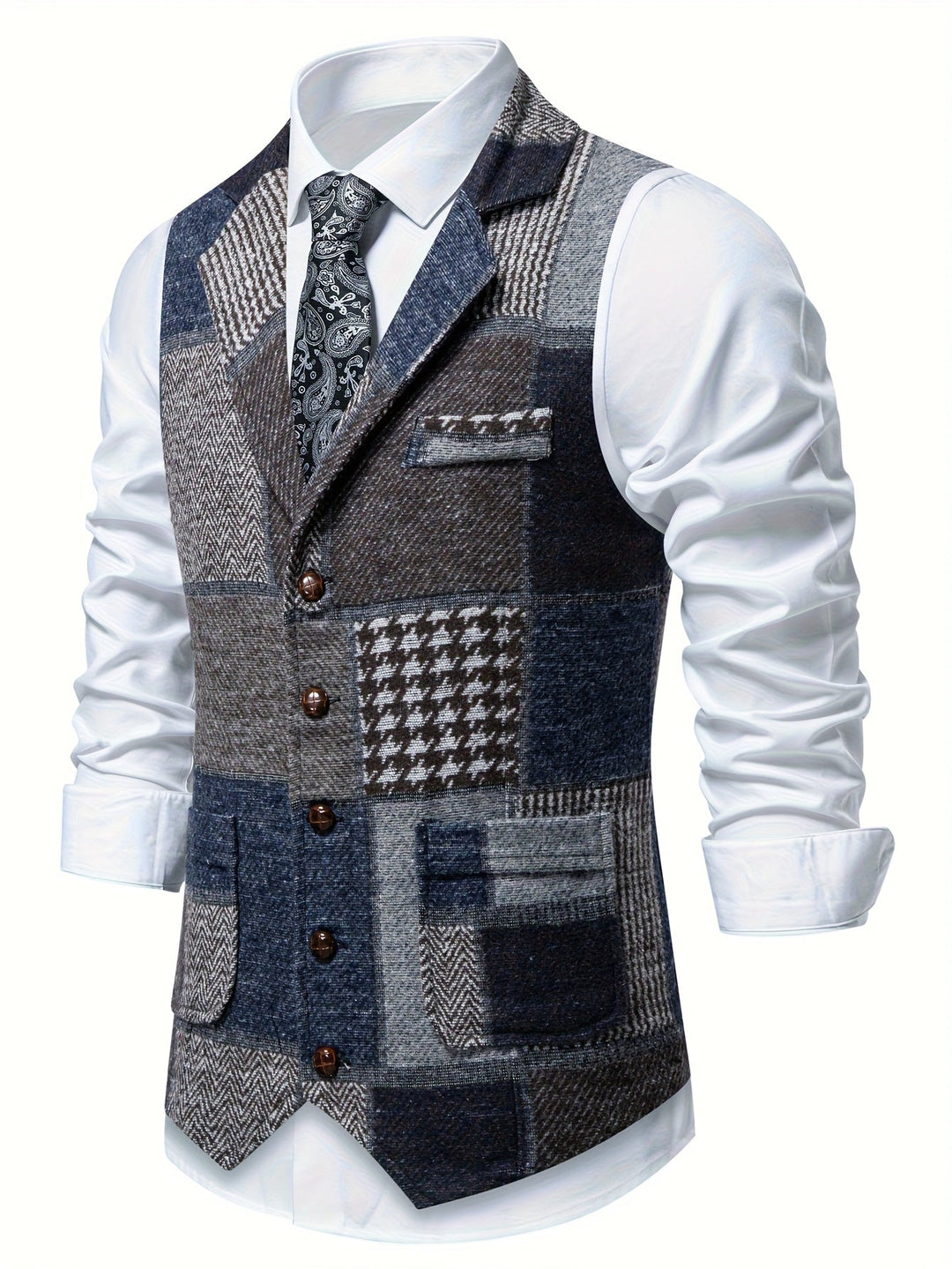 Tobias | Patchwork Op maat Gemaakt Vest