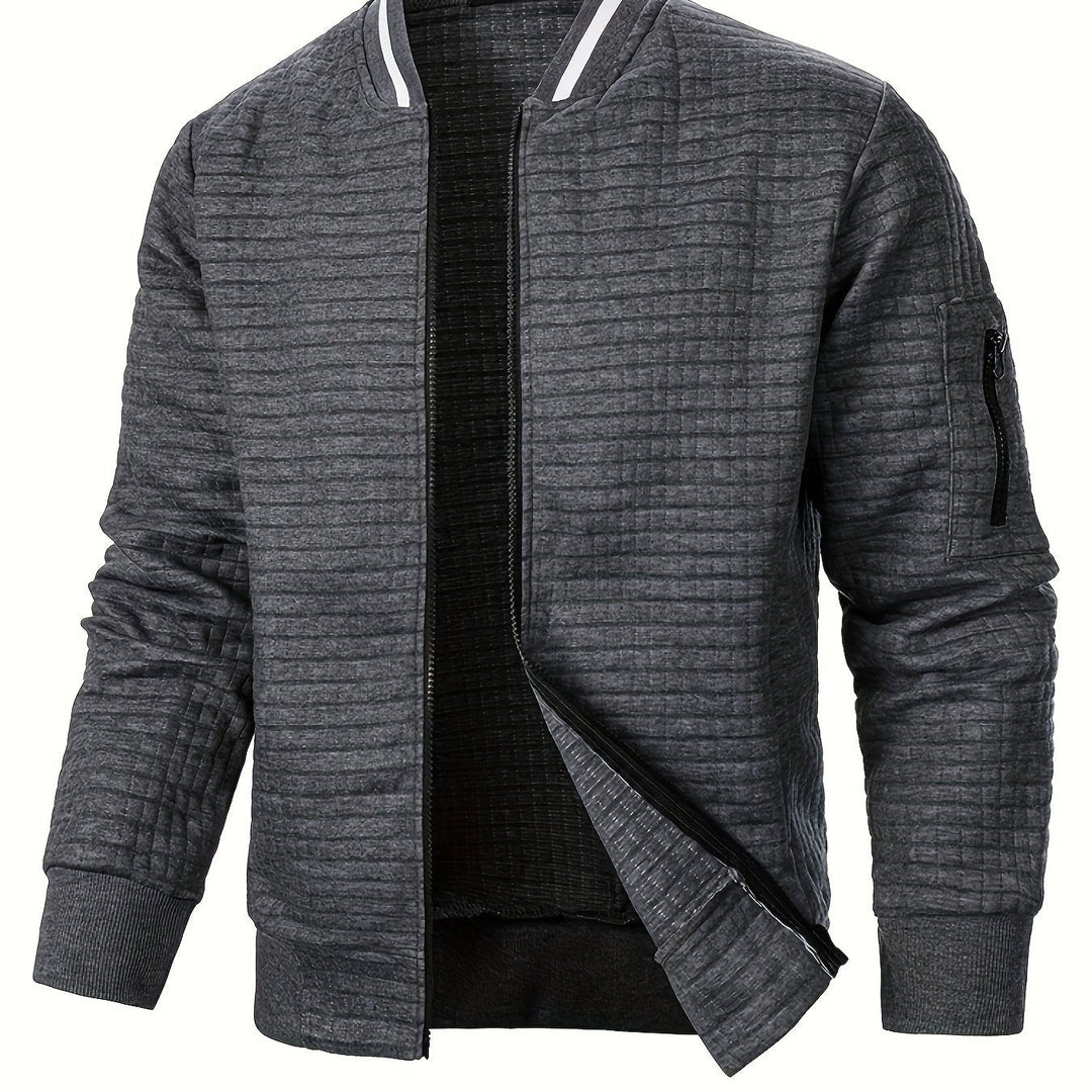 Raymond | Textured Zip-Up Bomberjack