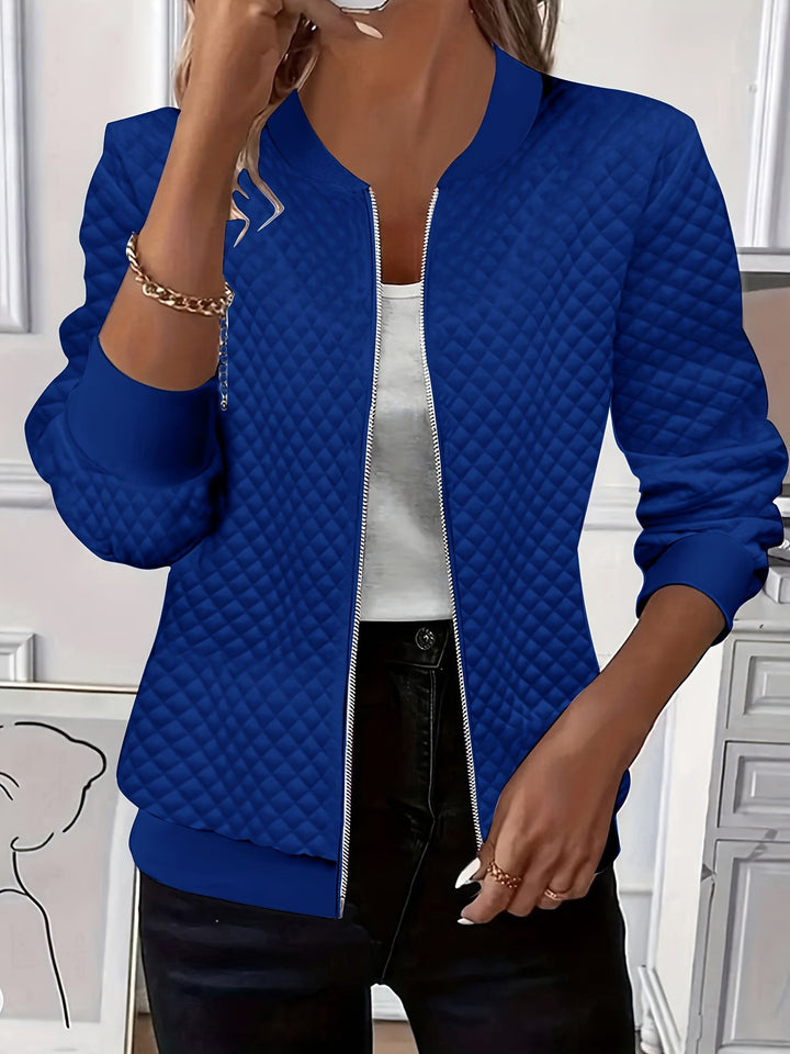 Carolyn | Gequiltte Textuur Baseball Jacket