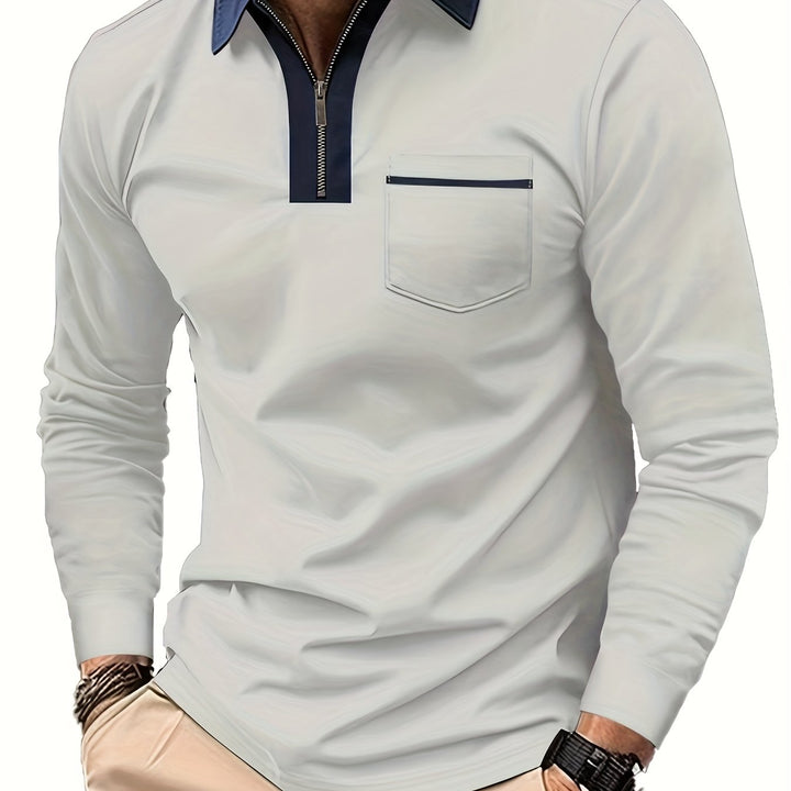 Curtis | Verfijnd Zip-Collar Polo Shirt