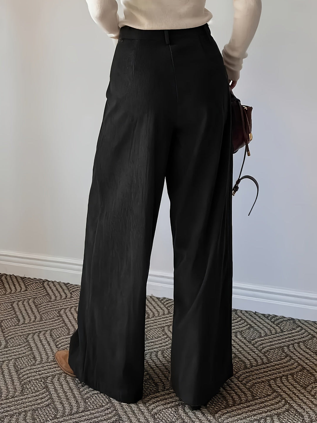 Celine | Geplooide Wijde Pantalon