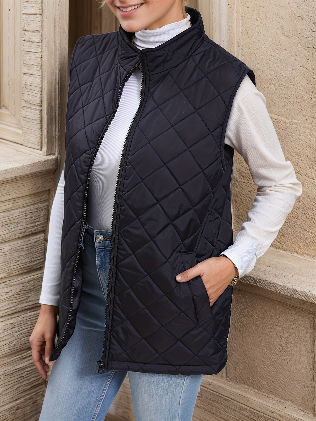 Eileen | Gequilte Lange Vest