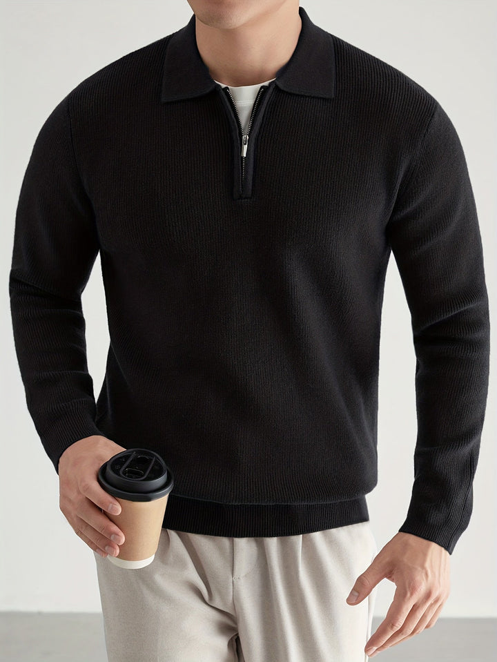 Donovan | Verfijnde Quarter-Zip Polo Sweater