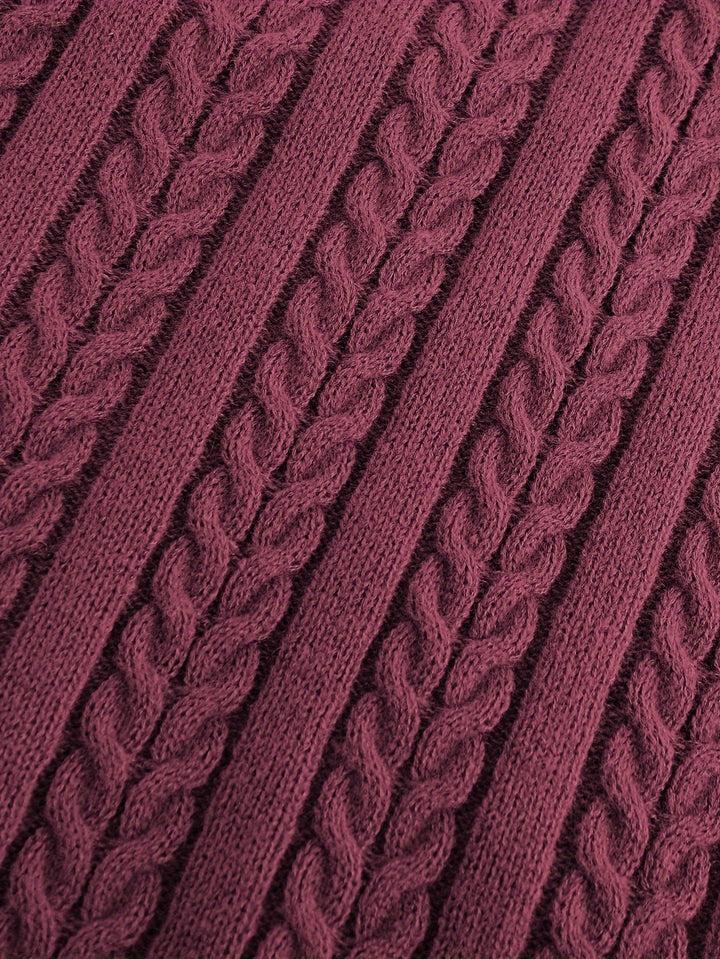 Gideon | Kabelgebreide V-Hals Sweater Vest