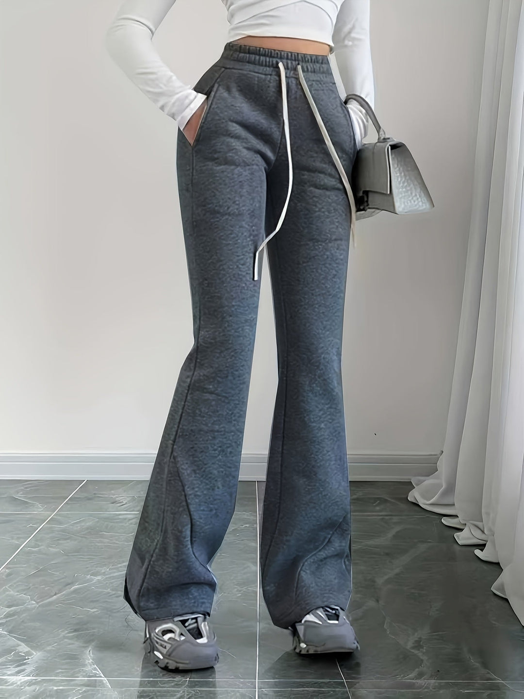 Gemma | Hoge Taille Flared Lounge Broek