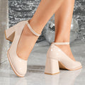 Celeste | Klassieke Glanzende Patenten Strap Heels