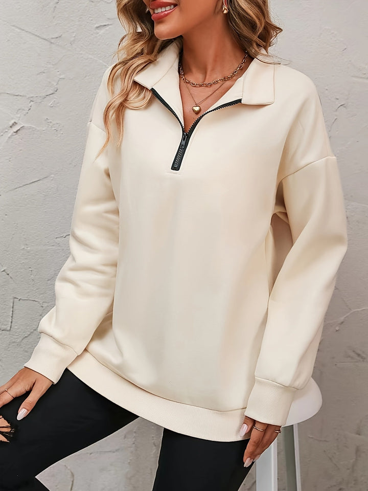 Gwyneth | Ontspannen Half-Zip Sweatshirt