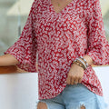 Lorraine | Bloemige Blouse met Ruffle-Mouwen