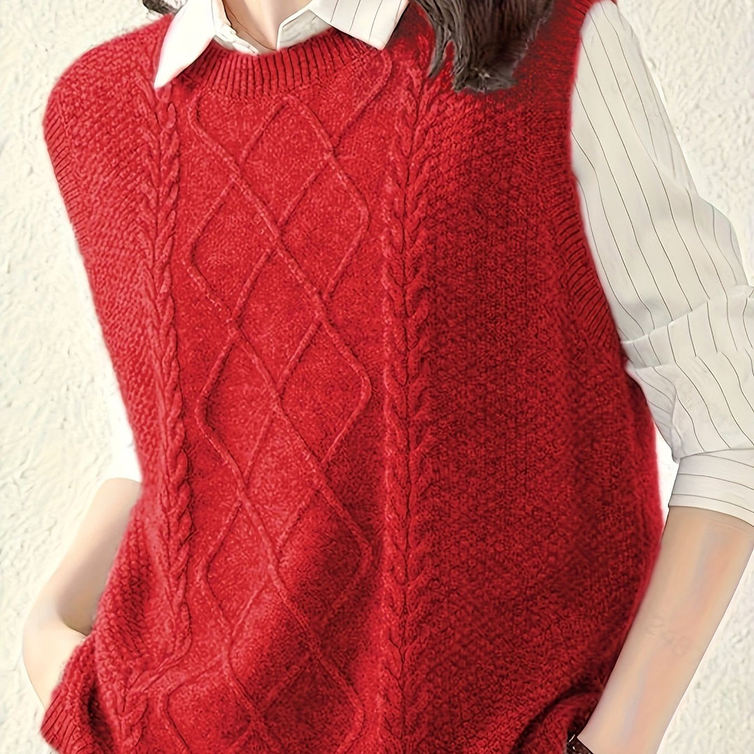 Brooke | Kabelgebreide Sweater Vest