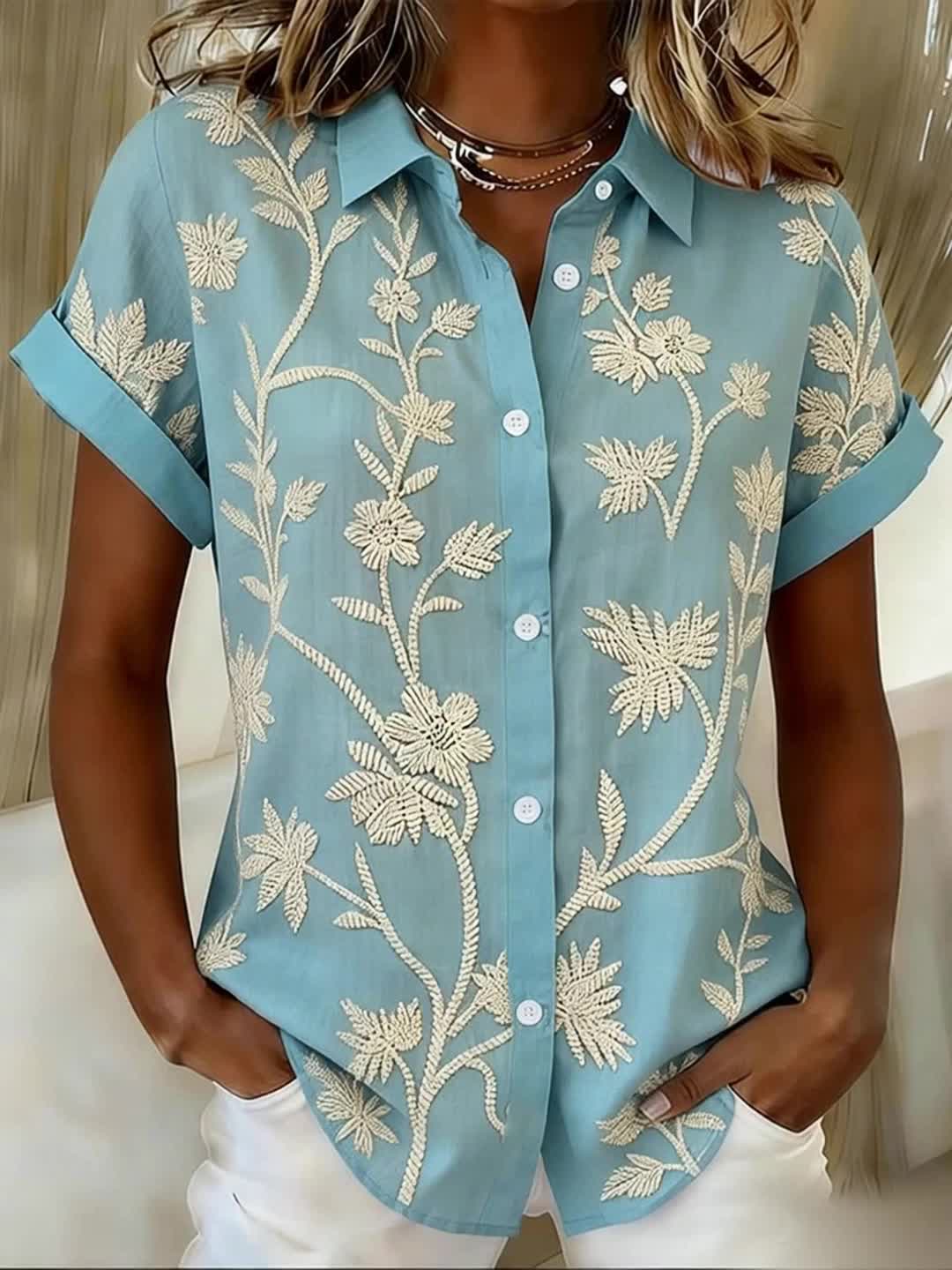 Regina | Botanische Print Shirt