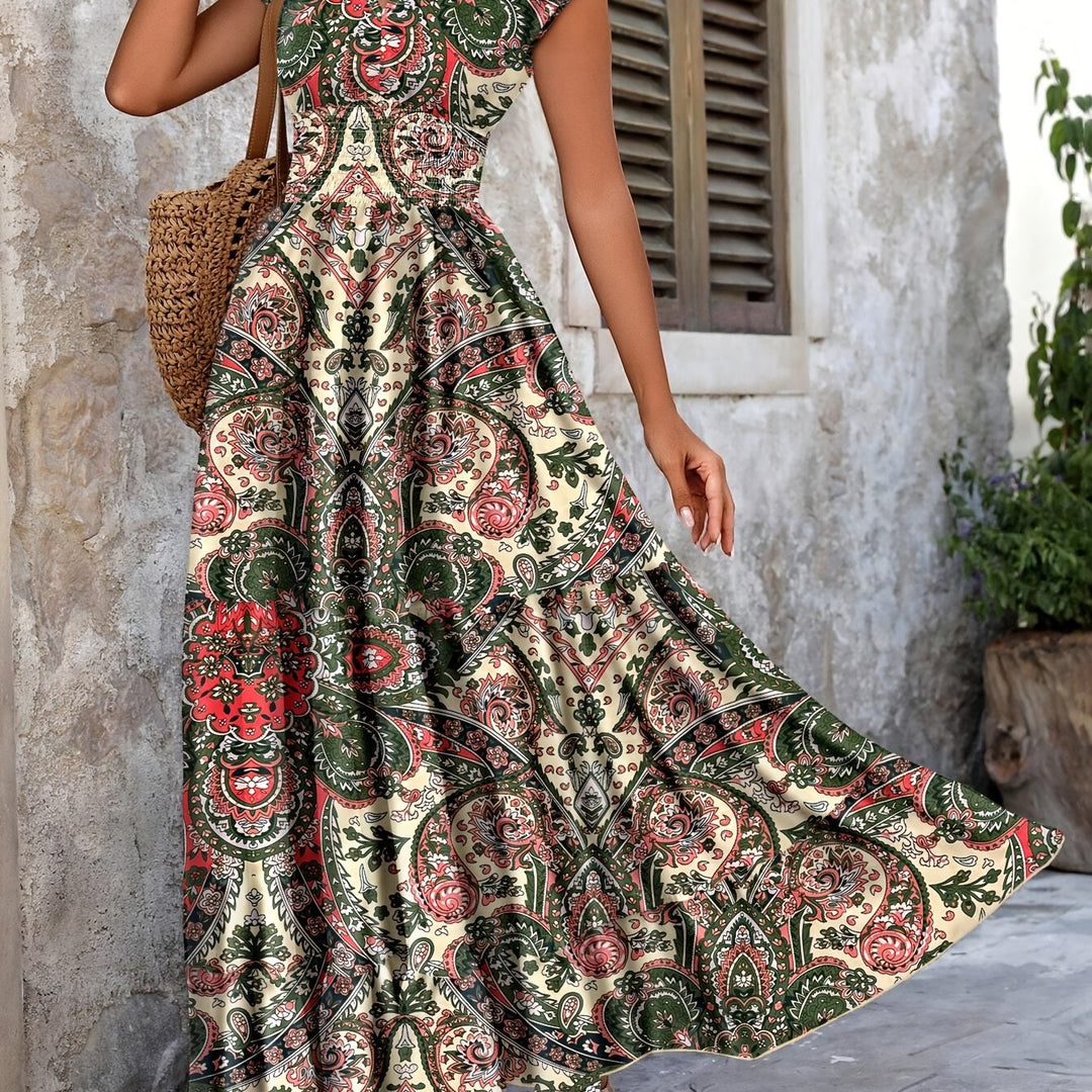 Roberta | Bohemian Paisley Maxi Jurk