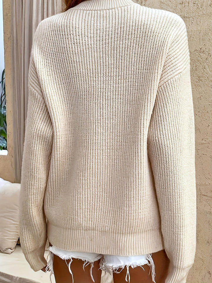 Cecilia | Geribbelde Henley Trui