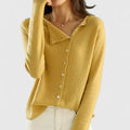 Lorna | Asymmetrische Knopen Cardigan