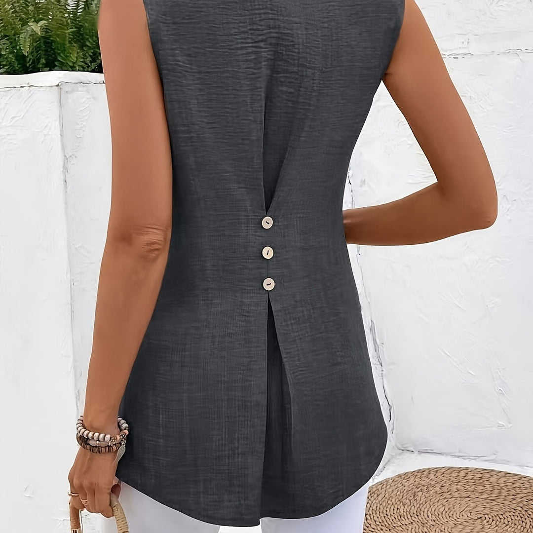 Farrah | Ontspannen Mouwloze Blouse