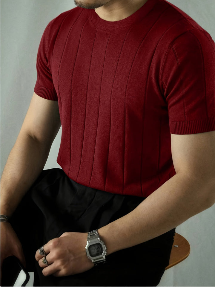 Curtis | Geribbelde Korte Mouw Top