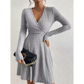 Yvonne | Wrap-Neck A-Lijn Jurk
