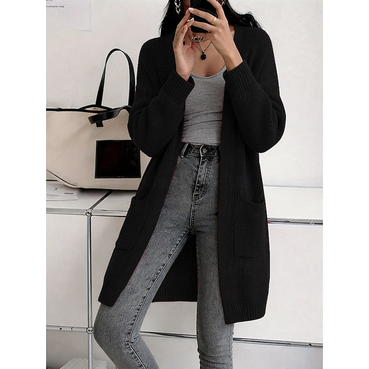 Genevieve | Lange Open-Front Cardigan