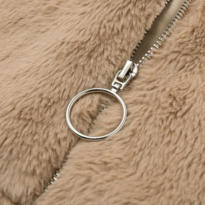 Estelle | Pluche Cropped Zip Jacket