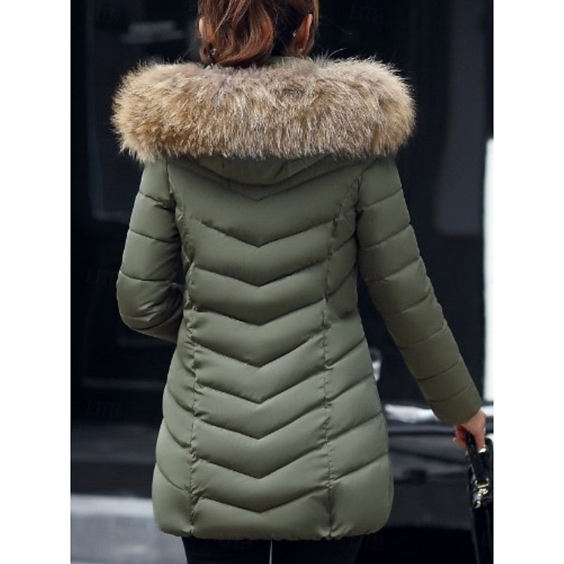 Gwendolyn | Gevoerde Winter Parka met Capuchon