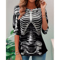 Iris | Halloween Skelet Lange Mouwen Top