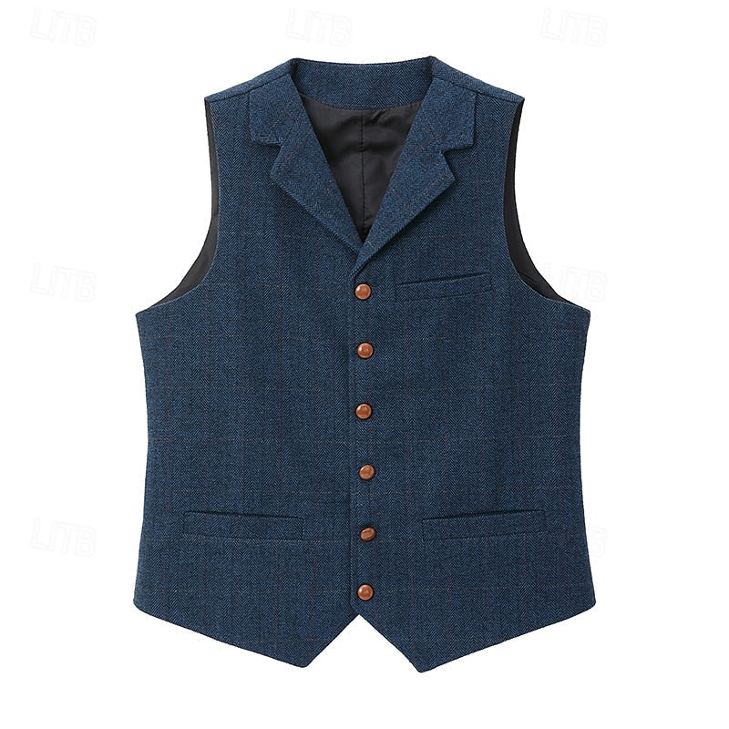 Theron | Herringbone Tailored Waistcoat
