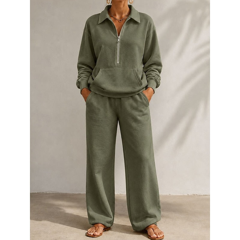 Naomi | Ontspannen Half-Zip Twee-Delig Set