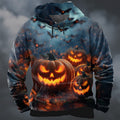Barnaby | Halloween Pompoen Print Hoodie