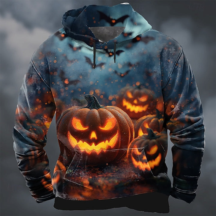 Barnaby | Halloween Pompoen Print Hoodie