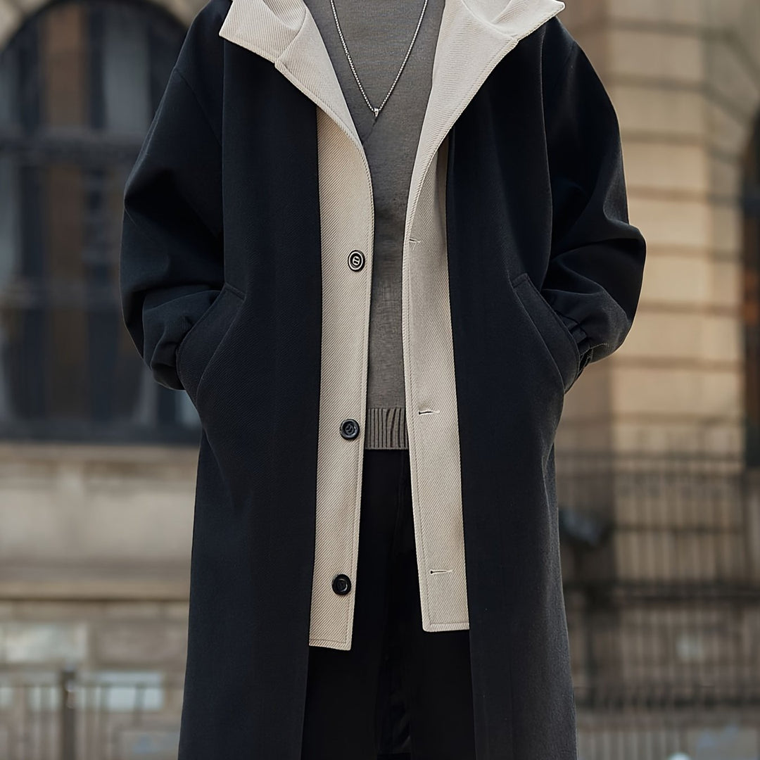 Harrison | Verfijnde Lange Hooded Coat