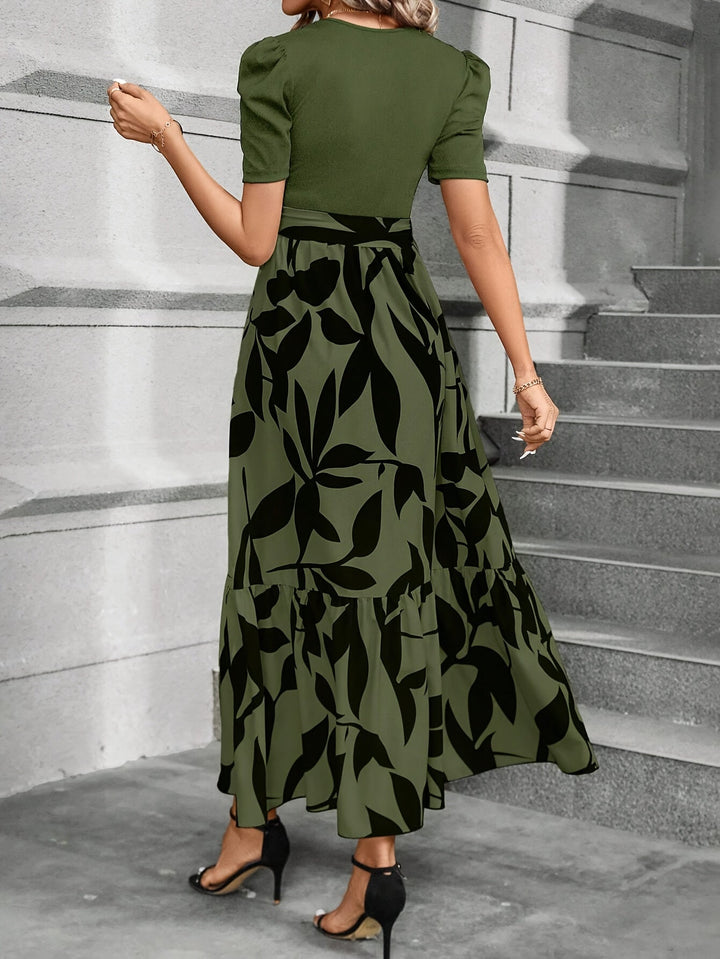 Helena | Geprinte Tiered Maxi Jurk
