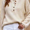 Cecilia | Geribbelde Henley Trui