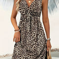 Francesca | Twist-Front Mouwloze Zomerjurk