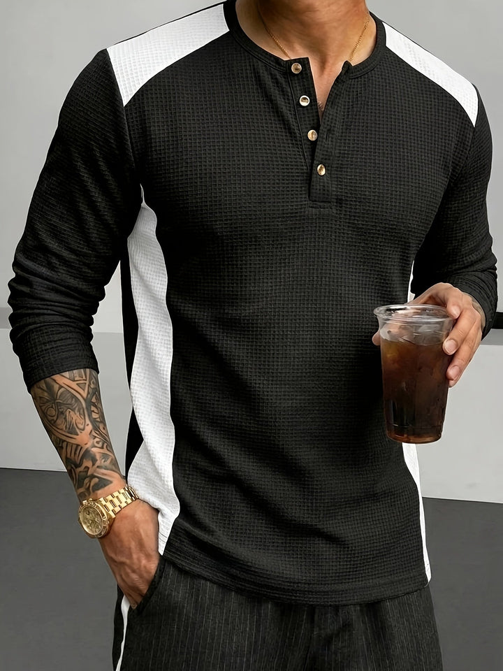 Curtis | Getextureerde Lange Mouwen Henley