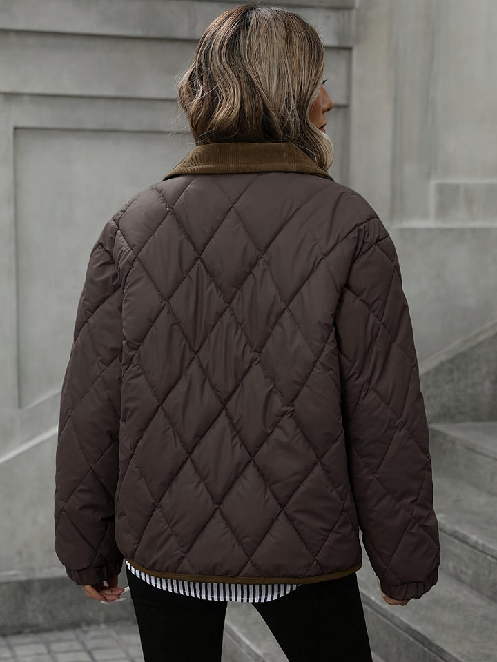 Imogen | Diamantgequiltte Gewatteerde Jas