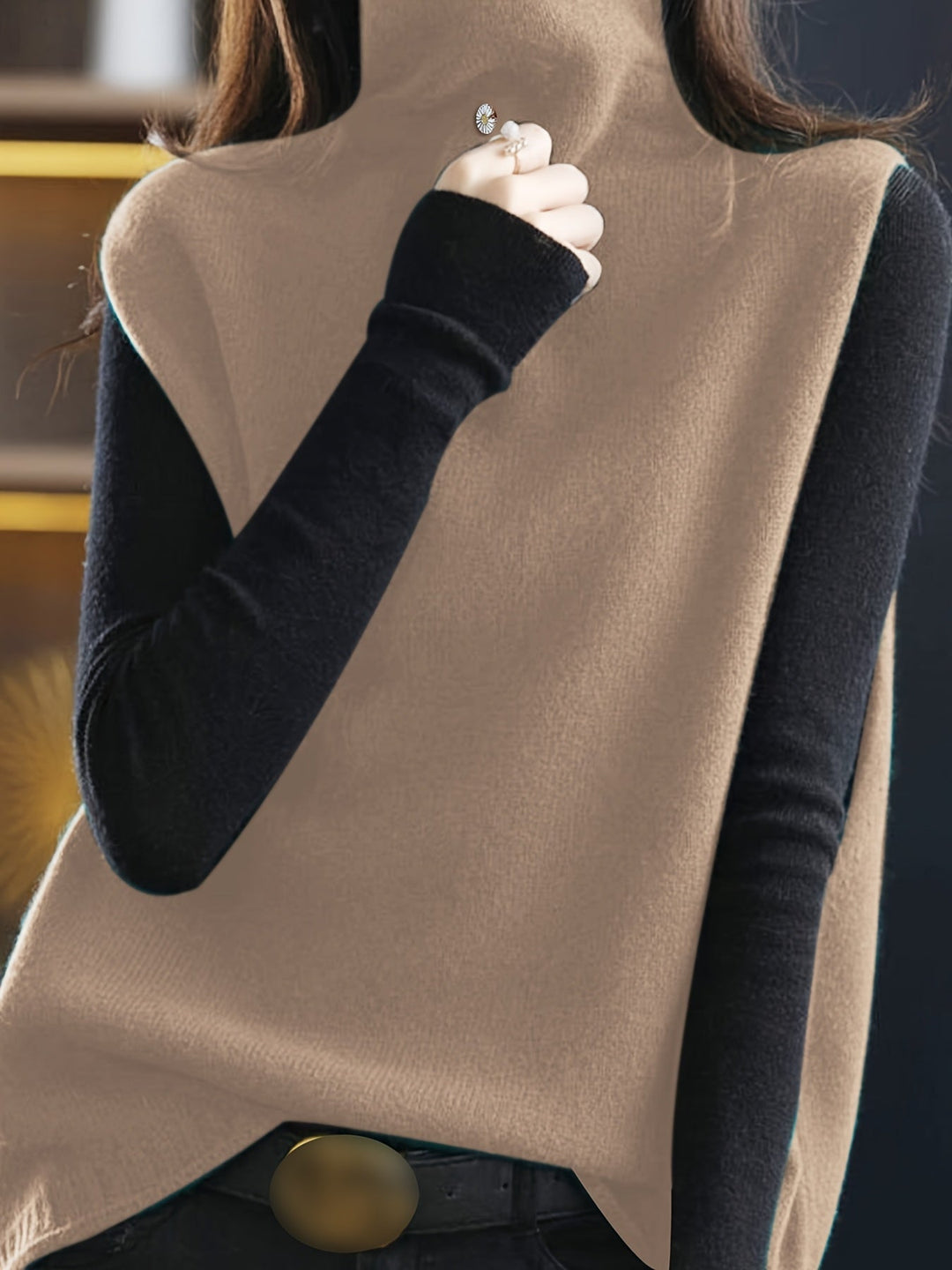 Giselle | Verfijnde Hoge Hals Vest