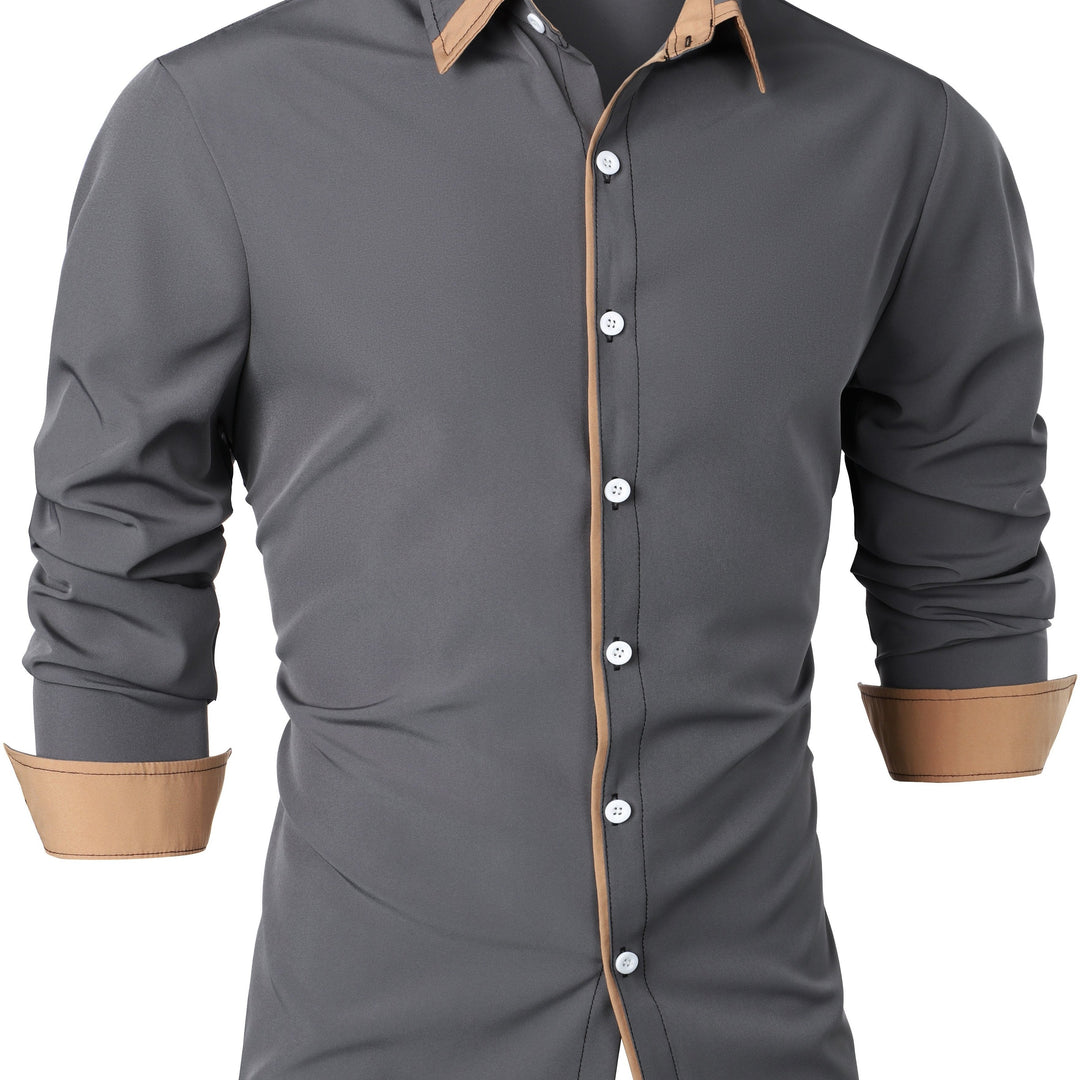 Lucille | Contrast-Trim Lange Mouw Shirt