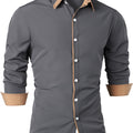 Lucille | Contrast-Trim Lange Mouw Shirt