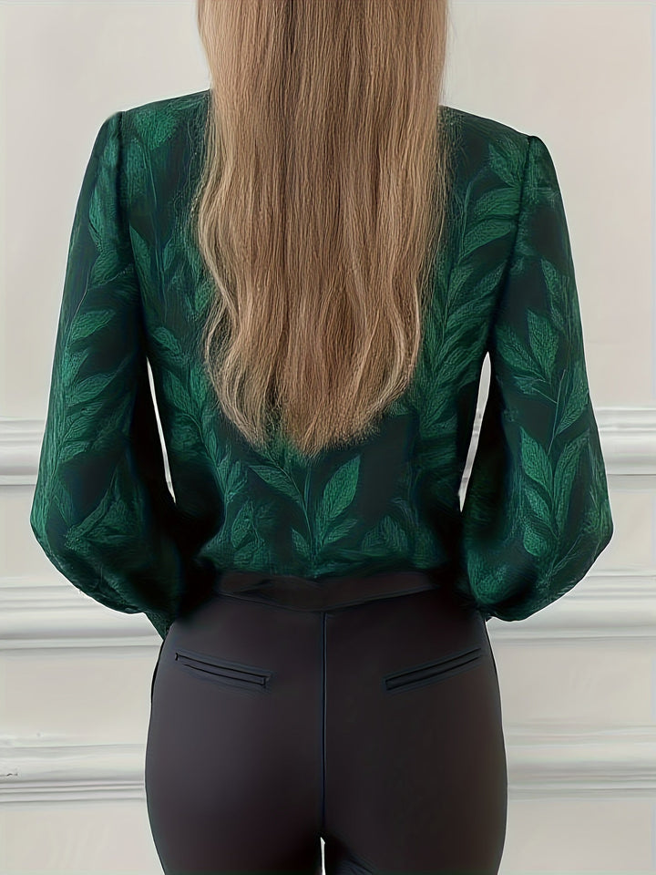 Elena | Botanische V-Hals Blouse