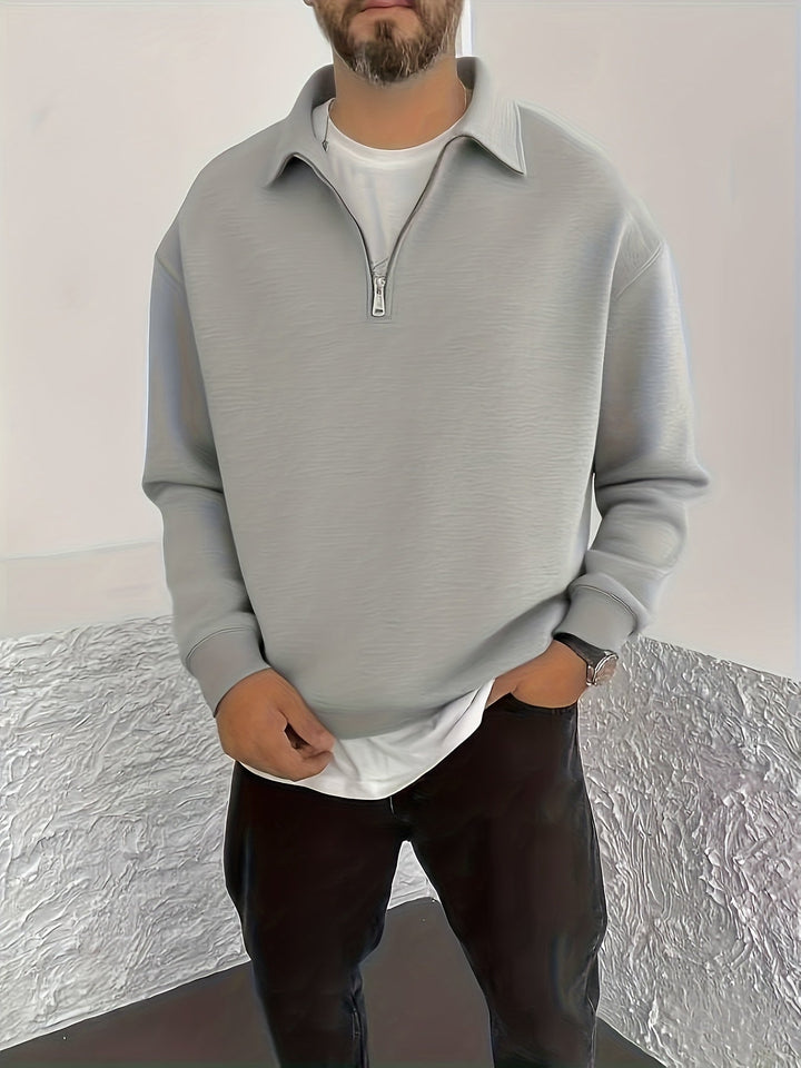 Nathaniel | Gezellige Half-Zip Sweatshirt