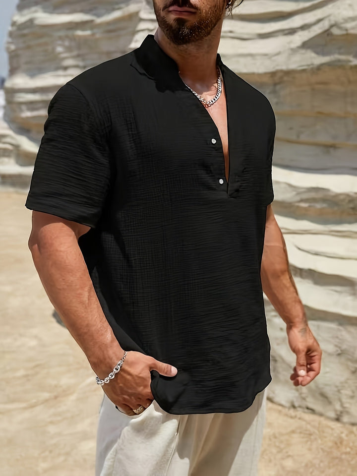 Preston | Ontspannen Henley Shirt
