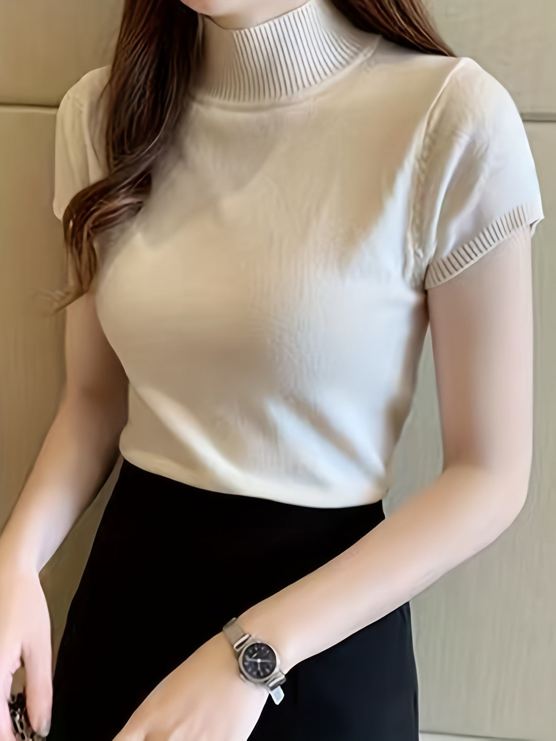 Della | Verfijnde Mock-Neck Top