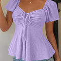 Josephine | Flutter-Mouw Peplum Top