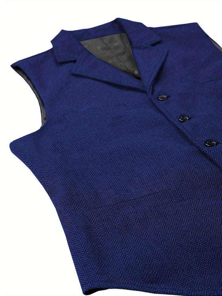 Byron | Verfijnde Haringbone Gilet
