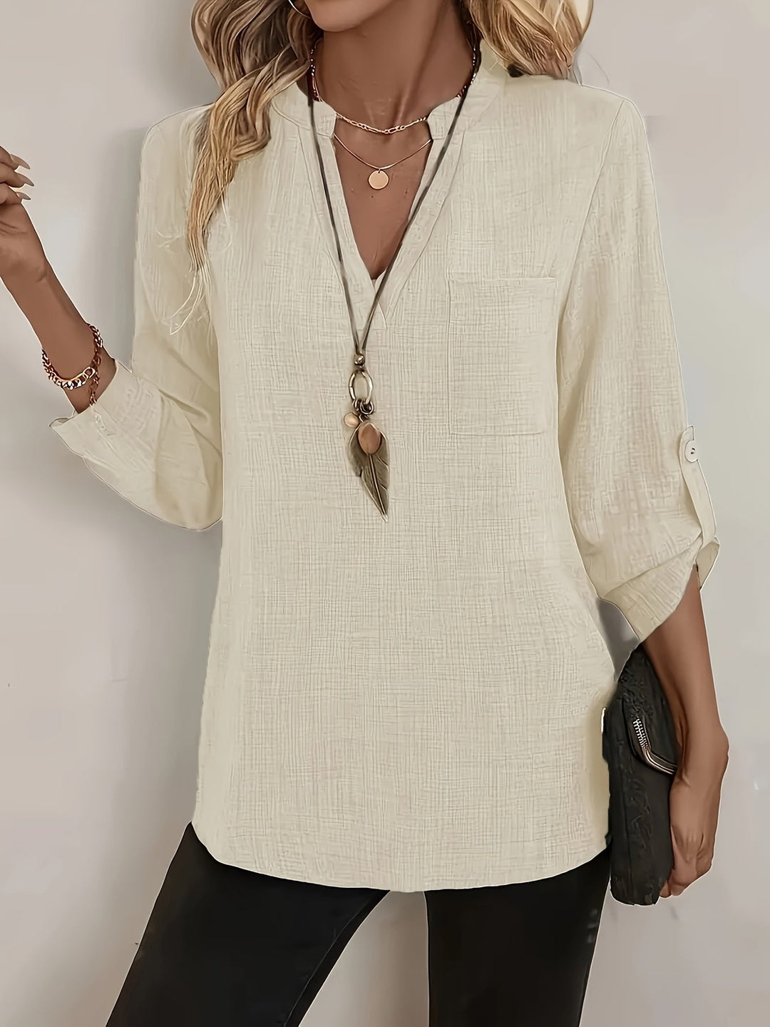 Ophelia | Relaxed V-Hals Blouse